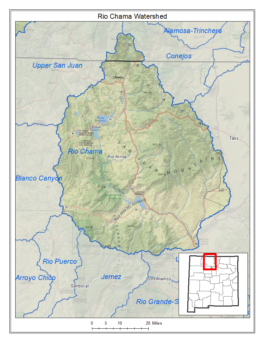 Rio Chama Watershed Map